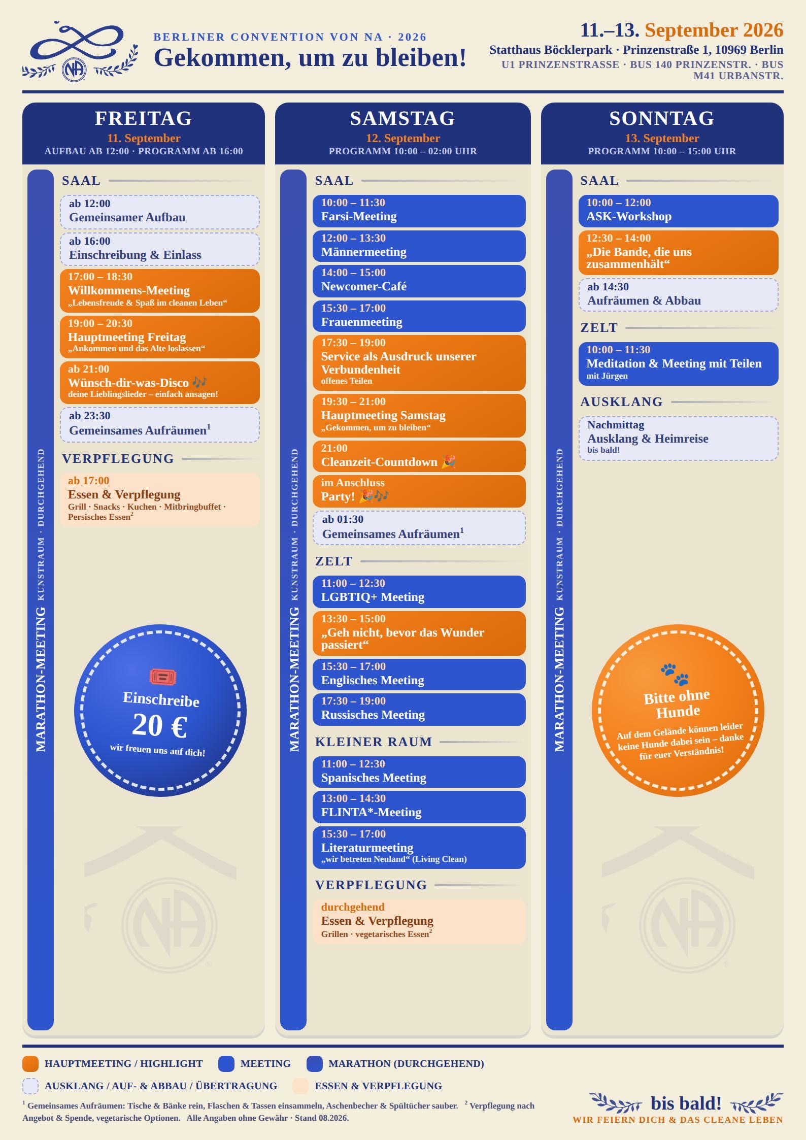 Time Table BCNA 2026